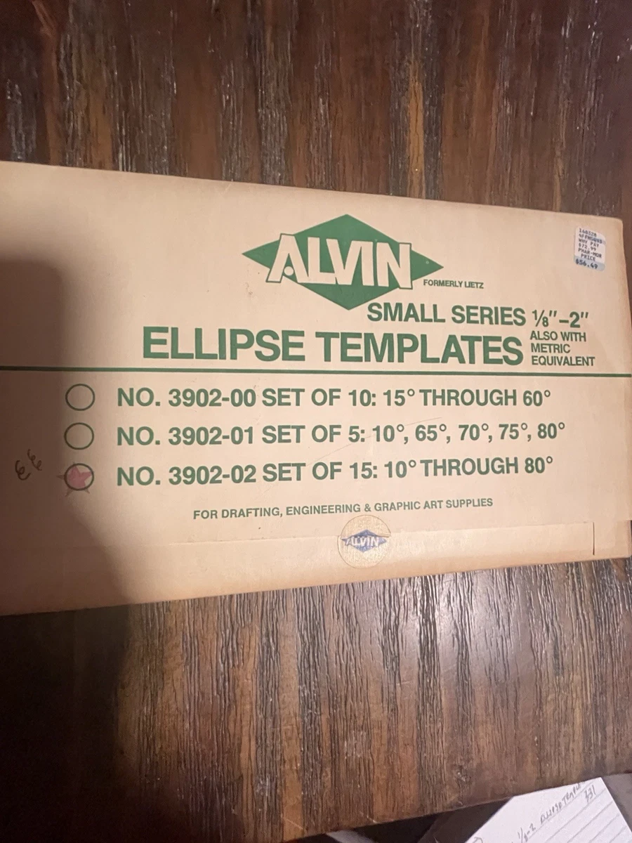Alvin 3903 – 02 grande serie Ellipse plantilla Juego de 15