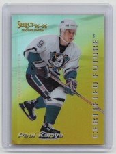 1995-96 Pinnacle Select Paul Kariya Certified Future 3 of 10 NHL Hockey Card