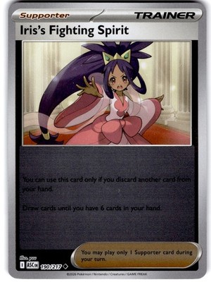 Pokemon Iris's Fighting Spirit ASC 190/217 Reverse Holo Near Mint English