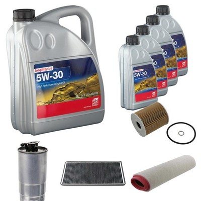 FEBI BILSTEIN Inspektionspaket 9L Longlife Plus 5W-30 für BMW X5 E53 3.0d