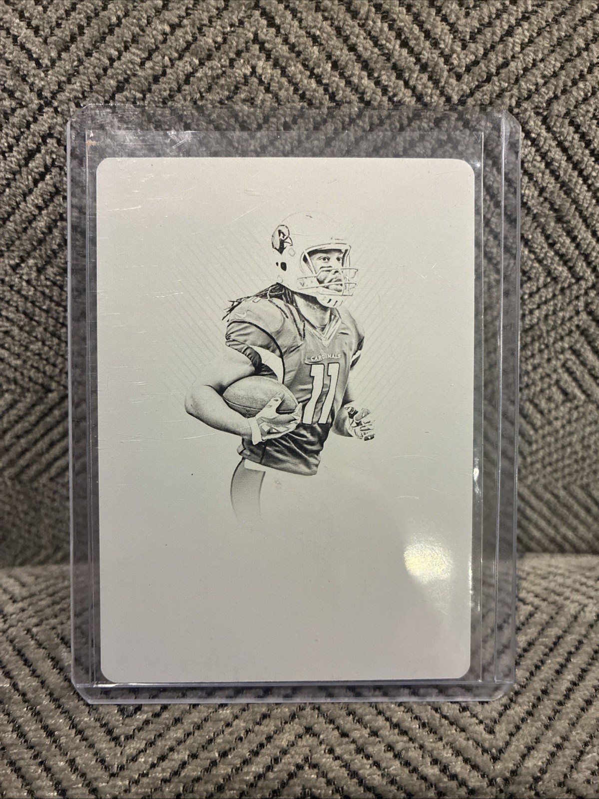 2015 Panini Flawless Legends Larry Fitzgerald Diamond Gem 1/1 Printing Plate view 1