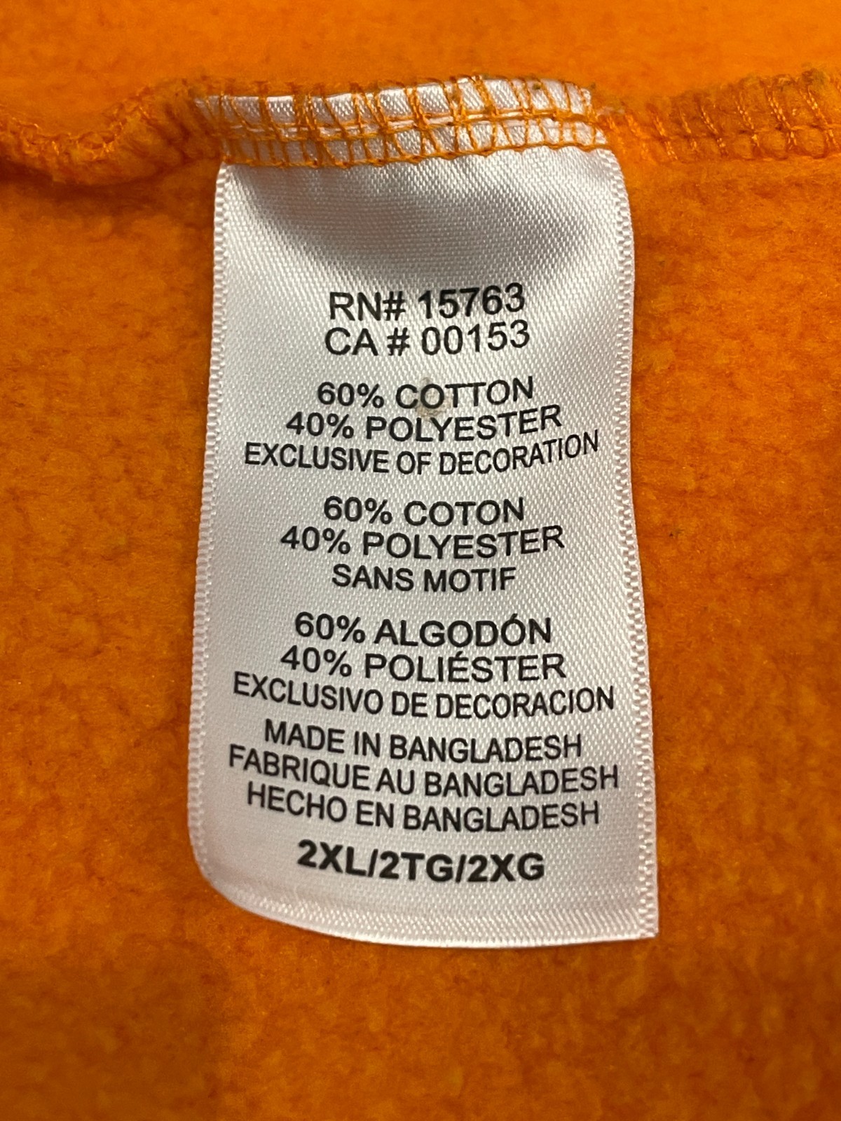 Champion Tennessee Volunteers Vols Crewneck Mens 2XL Orange Pullover Sleeve Logo thumbnail 9