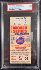 1973 WORLD SERIES GAME 3 NY METS VS OAKLAND A's WILLIE MAYS LAST GAME PSA GD 2