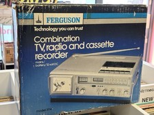 Vintage 1980s Ferguson Model 3T14 TV-Radio-Cassette Recorder Tested Working