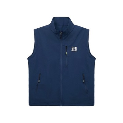 SFX Premium Unisex Breathable Mesh Vest Double Layer Zip Front 3D Logo