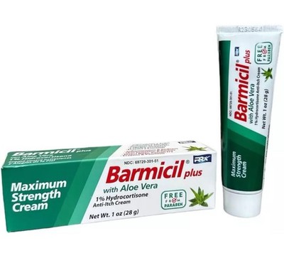 Plus Cream Skin Allergies Aloe Vera with 1% Hydrocortisone Maximum Strength 1 oz