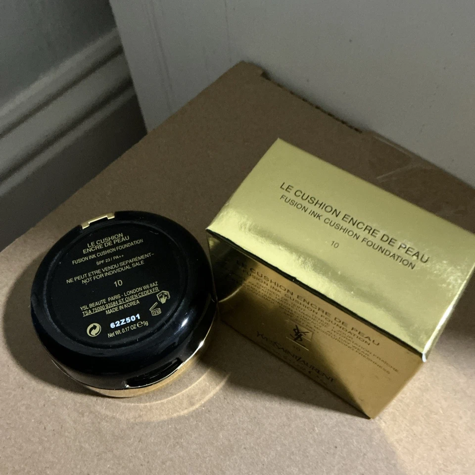 YSL Le Cushion Encre De Peau Fusion Ink Foundation Compact (0.17oz) - #10-  NIB  - Image 4 of 4