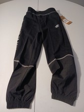 Umbro Joggers Jogging Pants Sweatpants Boy's Small Black White 7-8 