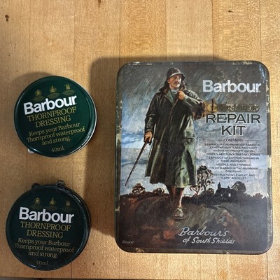 Vintage Barbour Thornproof Repair Kit Dressing  + two extra tins