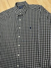 Polo Ralph Lauren Vintage Blake Green Pony Plaid Long Sleeve Button Down 2XL