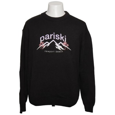 Strickpullover, Größe: M, Schwarz, Acryl/Baumwolle, Print, Herren #8pm