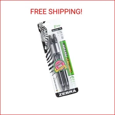 Zebra Pen Z-Grip Retractable Ballpoint Pen, Medium Point, 1.0mm, Black Ink, 2-Co