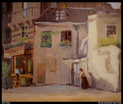 grant-wood--old-and-new-corner-cafe-paris--jpb_15667278311_o(1) A1-A4 Poster Kunst