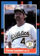 Carney Lansford 1988 Donruss Athletics Team Collection #178 Athletics MLB READ