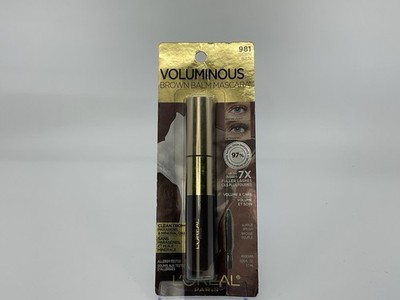 L'Oreal Paris Voluminous Brown Balm Volumizing Mascara, Washable, Brown, 0.