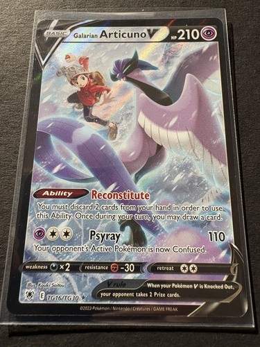 Galarian Articuno V TG16 TG30 Astral Radiance Trainer Gallery Pokemon Card TCG