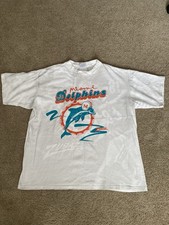 Vintage 90s Miami Dolphins NFL Zubaz T Shirt AOP Size XL