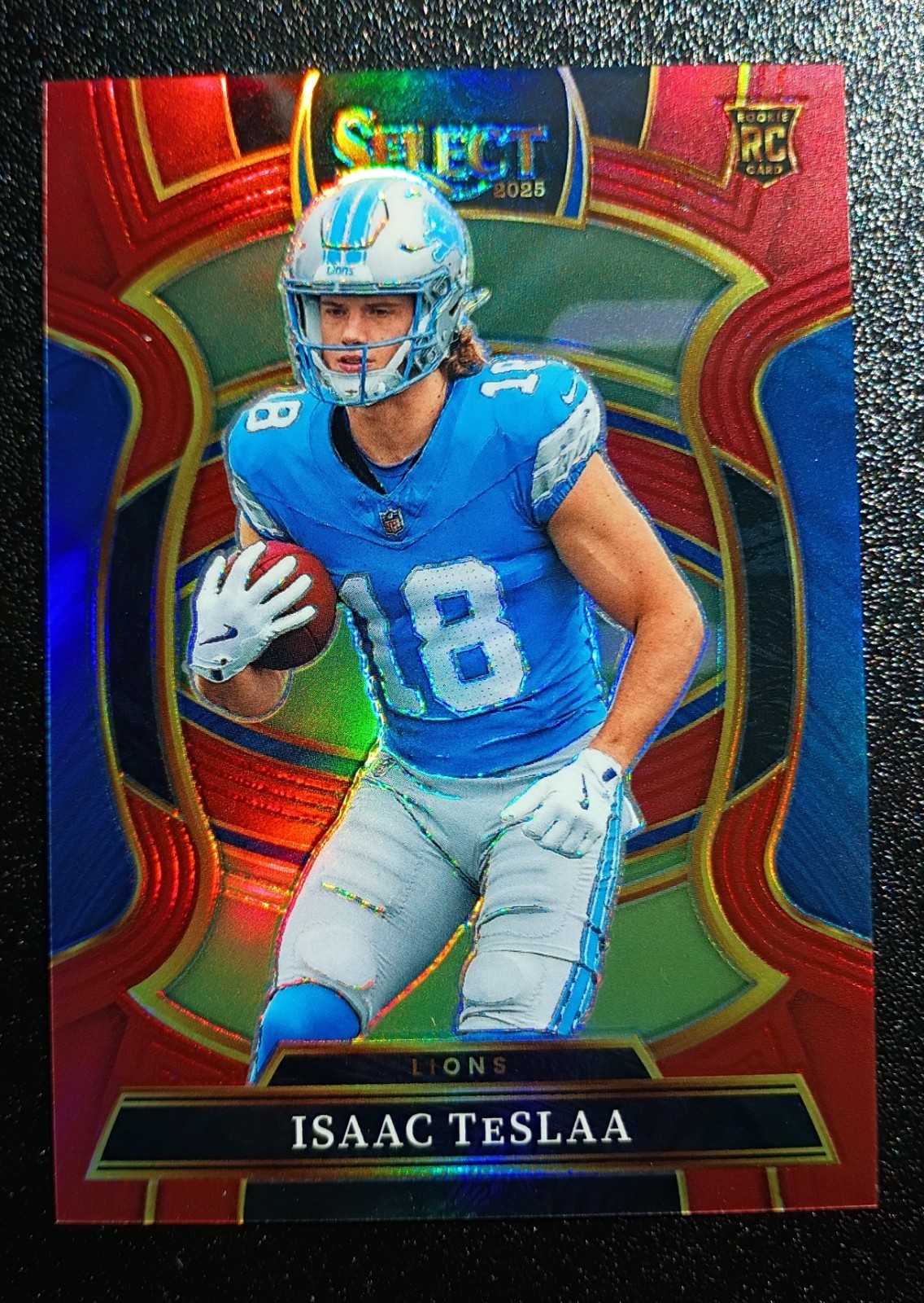 2025 PANINI SELECT ISAAC TESLAA MAROON PRIZM RC 80/149 DETROIT LIONS #70