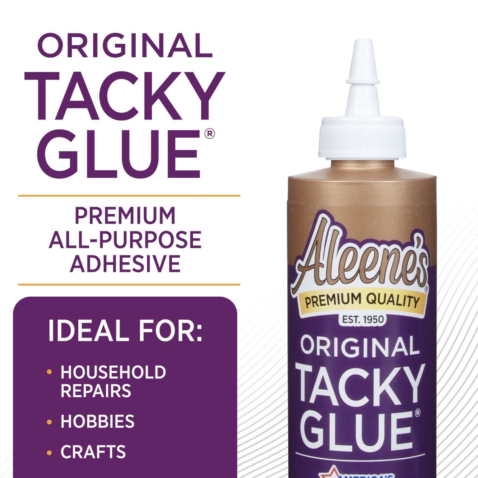 Aleene's All Purpose Tacky Glue, 8-Ounce, Clear (15599)