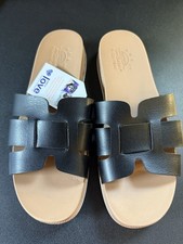 Skechers Bobs Desert Kiss Vegan Slide Sandals - Peak Look-Black-10M A677465 PO