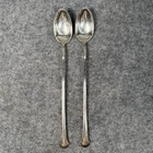 Vintage Towle CHIPPENDALE Sterling Silver Iced Tea Spoons 1937 Set Of 2