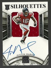 Justin Hardy 2015 Panini Crown Royale Rookie Silhouettes Auto #/299 #221 RC