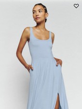 Reformation Alison Knit Dress In Mineral. Large. New.