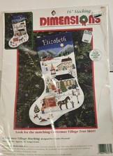 Dimensions Counted Cross Stitch Christmas Village Stocking Kit