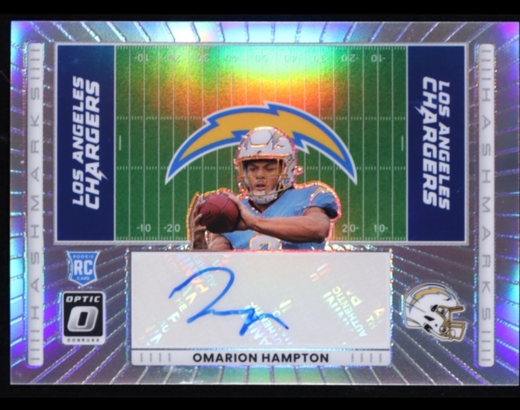 Omarion Hampton Auto Rc 2025 Panini Donruss Optic - Hash Marks #HM-5