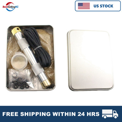 Silver Fire Piston Fire Starter Set Aluminum Brass Camping Survival Tool