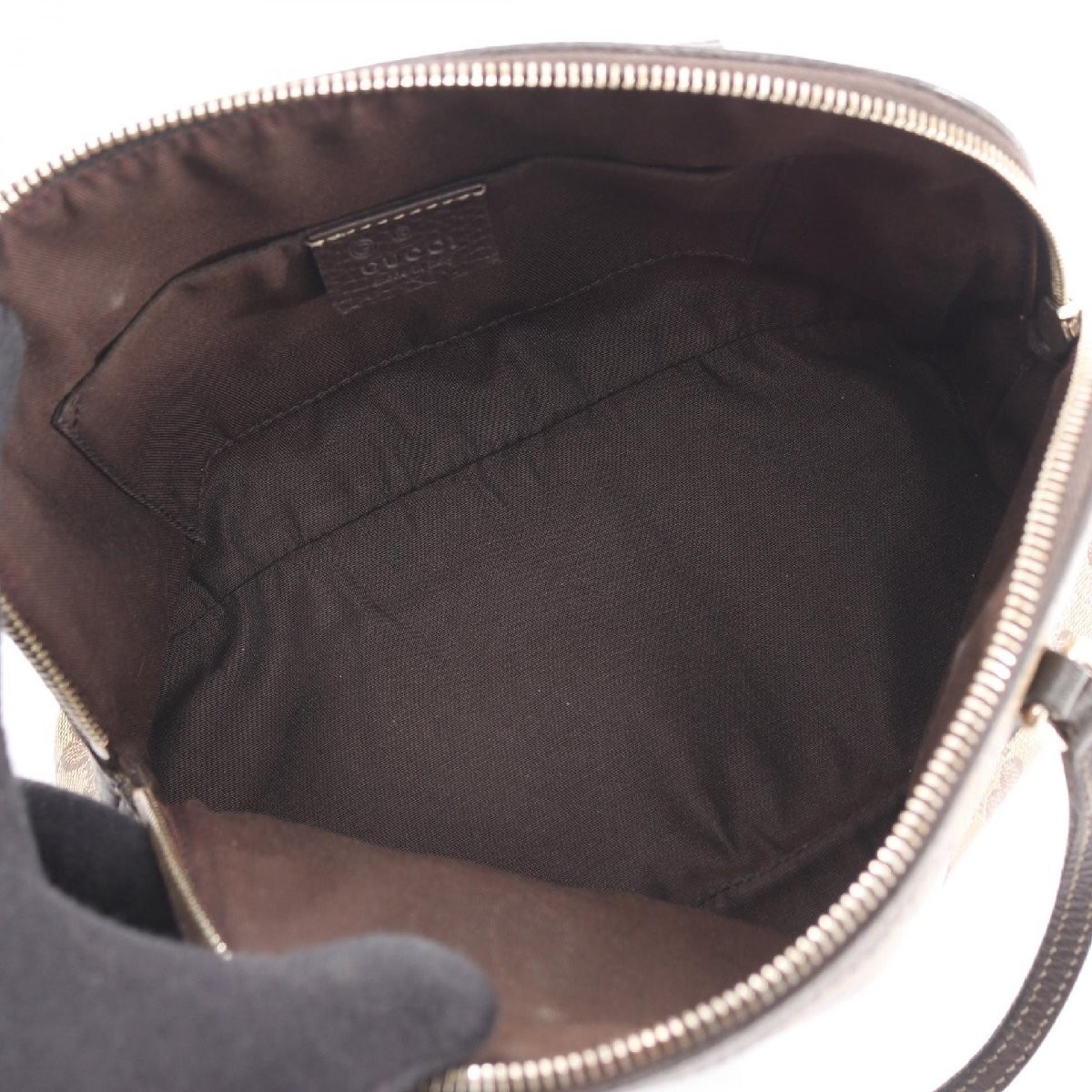 GUCCI GG Crystal  PVC Coated Canvas Hand Bag Canvas Leather 323906 thumbnail 3