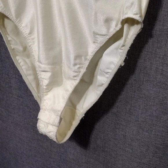 复古 Blacktie Oleg 卡西尼 100% 真丝花边花卉紧身衣女式 S 奶油波西米亚 — 第 4/4 张图片