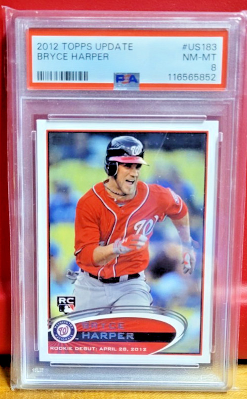 2012 Topps Update Series - Rookie Debut Bryce Harper #US183 (RC) PSA 8 GOAT