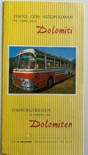 Werbeflyer Omnibusreisen im Herzen der Dolomiten