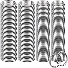 FANDAMEI 200 Pieces Split Key Rings Bulk for Keychain and Art Silver