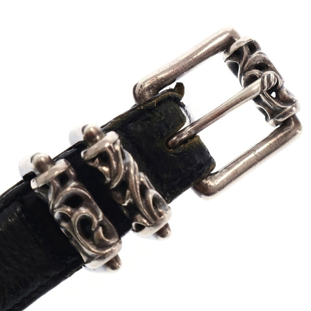 CHROME HEARTS BLT CLT ROLLER 3PC Celtic Leather Belt Black CHROME HEARTS BLT CLT ROLLER 3PC Celtic Leather Belt Black