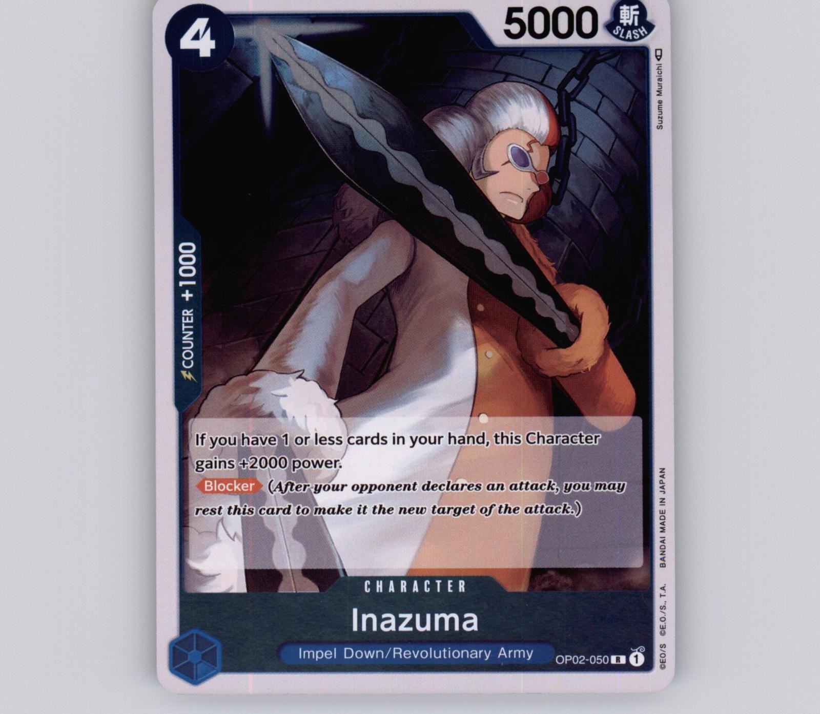 Inazuma OP02-050 Foil R Paramount War NM One Piece