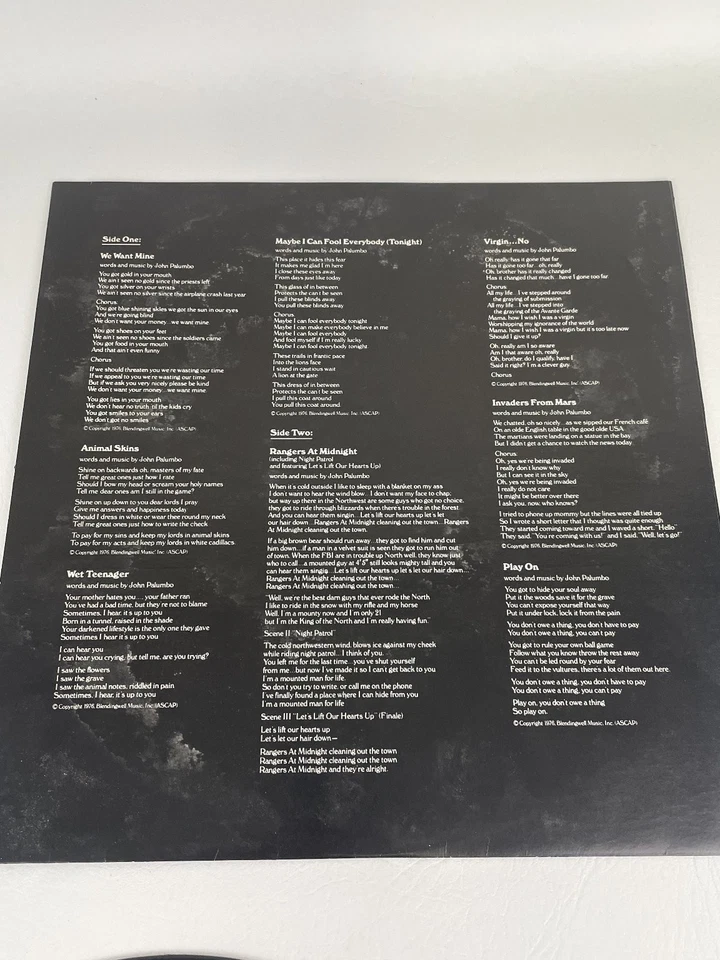 Crack The Sky - Animal Notes LP Record 1976 Lifesong Progressive Rock 33RPM - Image 4 of 4