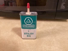 Vintage Cities Service Utility Oil Can 4oz. Brand New Exc. Condition Still Full