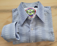 Robert Graham French Flip Cuff Abstract Geometric Dress Shirt Button Up Medium M