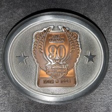 Vintage Harley-Davidson Belt Buckle The Reunion 90TH ANNIVERSARY OVAL PEWTER NOS