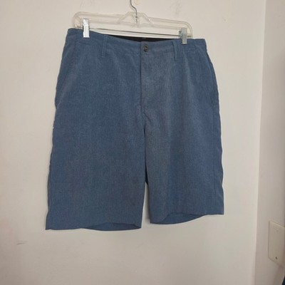 Volcom Mens Blue Heathered Hybrid Walk Shorts Size 36 Surf Casual Pockets