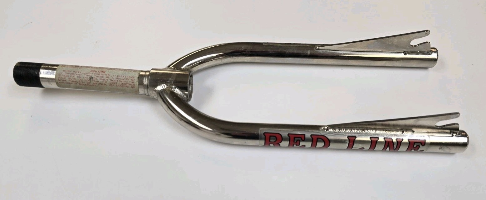 1970s Redline Pit Bike Forks w OG Nickel & Decals w Safety Decal GRAIL ALERT 🔥