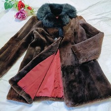 31809  Genuine Real Rabbit opposam Fur Coat Women Jacket vintage