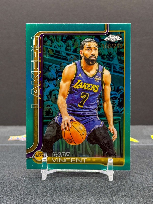 2025-26 Topps Chrome - Gabe Vincent #119 Teal Refractor /299 LA Lakers