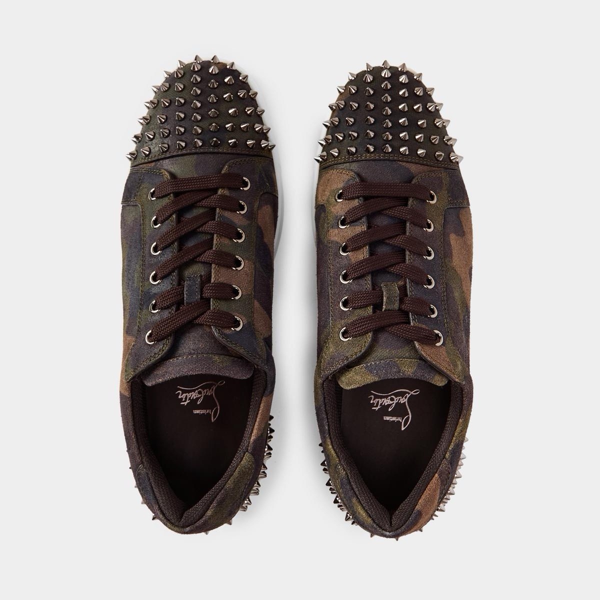 Christian Louboutin Chr Seavaste Low Top Trainers UK 8 EU 42 Camo Green BNWT image 5