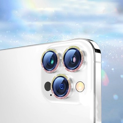 Hochwertige Kameraschutzfolie Mit Glitzer Für iPhone 14 Pro Max