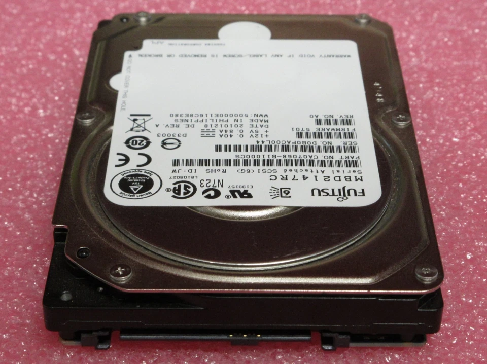 Fujitsu 146GB 10000RPM 2.5" 6G SAS CA07068-B11000CS MBD2147RC HDD Hard Drive - Image 3 of 4