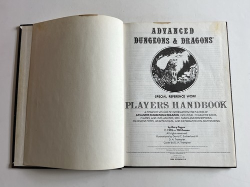 Advanced Dungeons and Dragons Players Handbook TSR 1980 - Picture 4 of 15