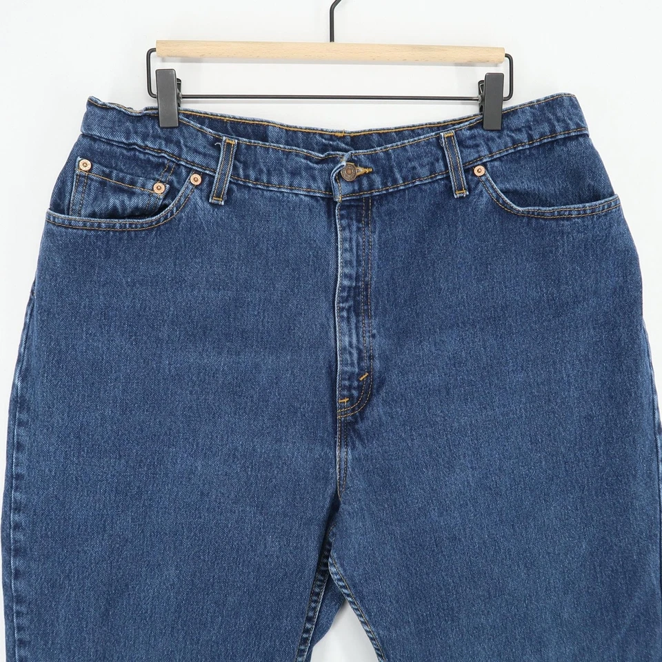 Pantalones de mezclilla vintage Levis 522 para mujer 18 azul calce cónico tiro alto pierna cónica EE. UU. AÑOS 90 - Imagen 2 de 4